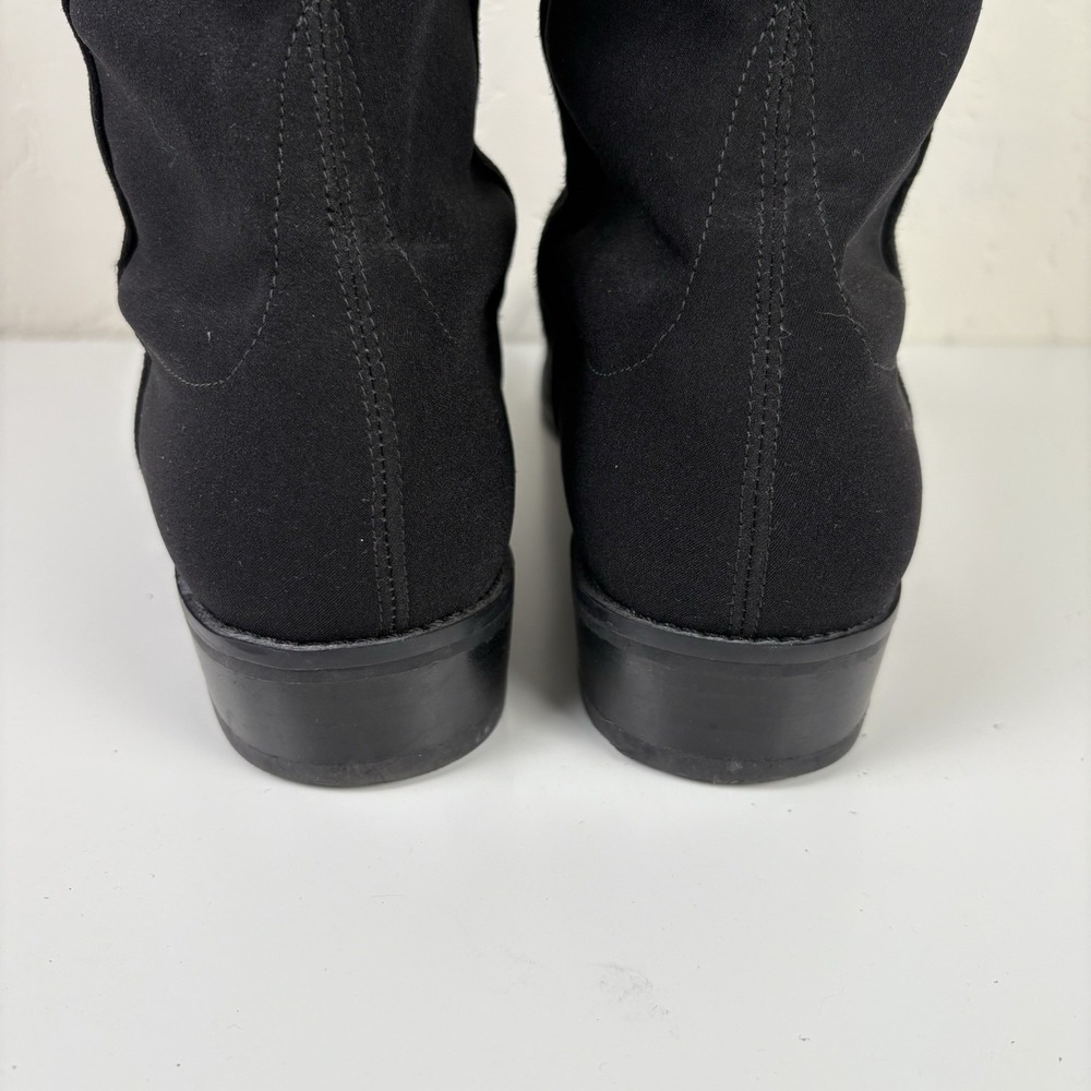 Stuart Weitzman 50/50 Over-the-Knee Boot Women's Size 7 1/2 Black Suede - Picture 10 of 12